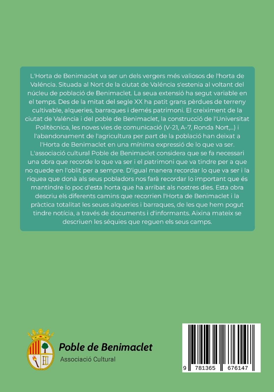 Rückseitencover L'Horta de Benimaclet