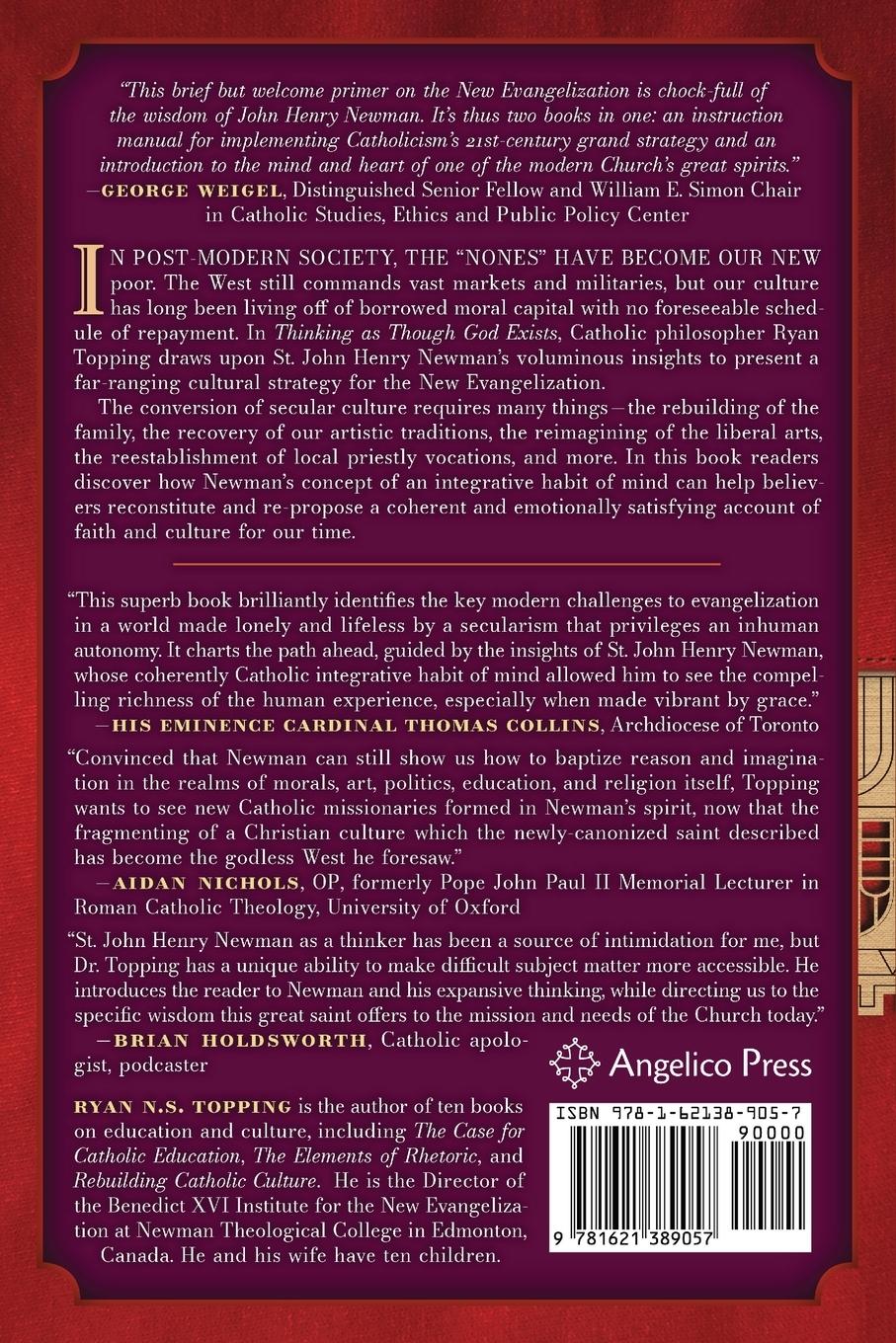 Rückseitencover Thinking as Though God Exists