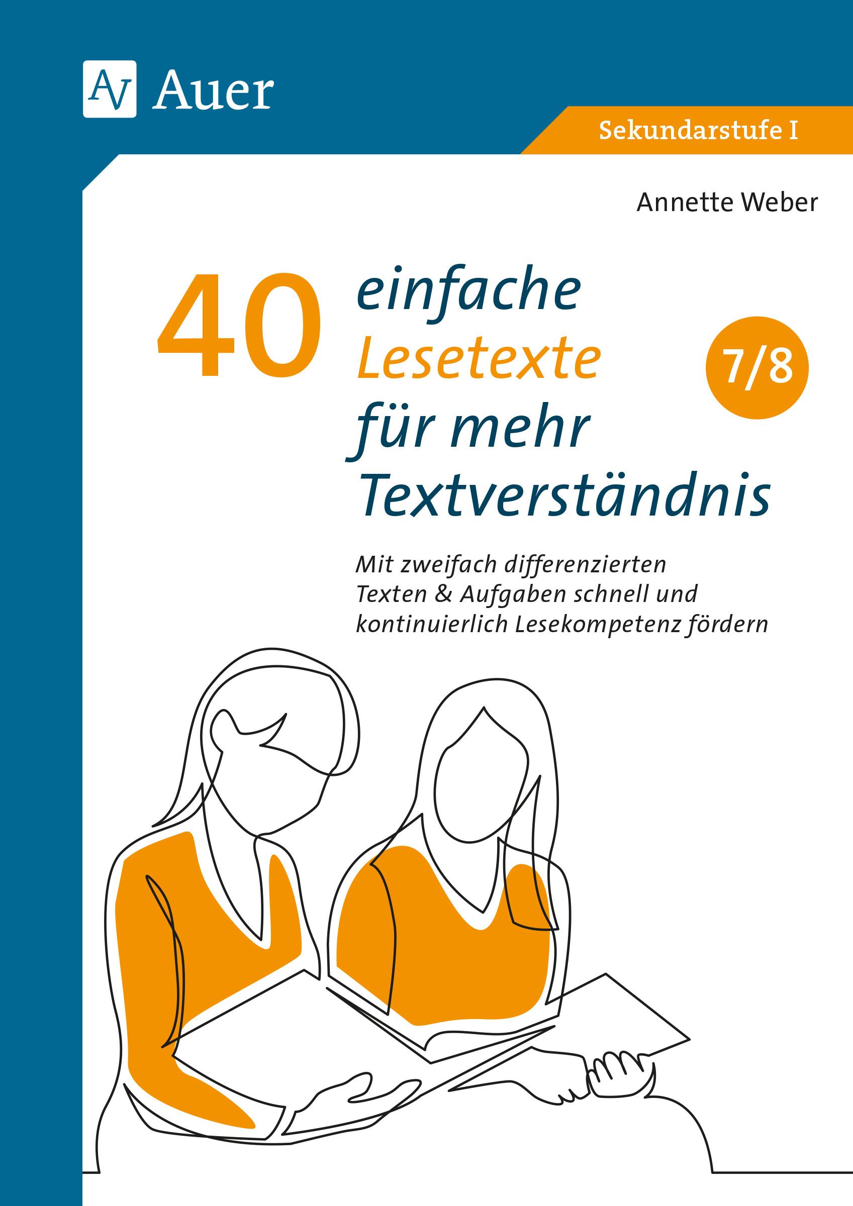 Vorderes Coverbild 40 einfache Lesetexte für mehr Textverständnis 7-8