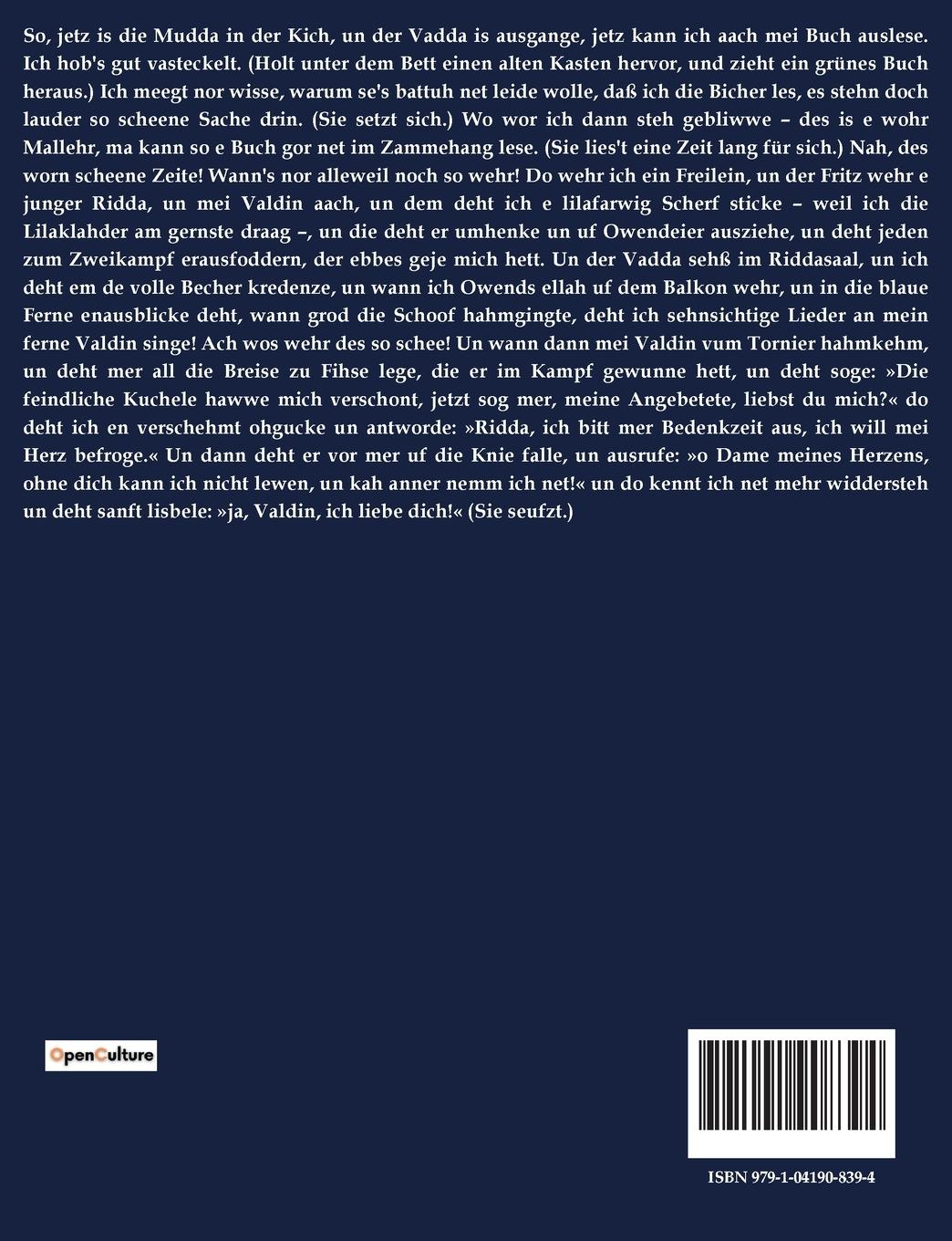 Rückseitencover Des Burschen Heimkehr oder: Der tolle Hund