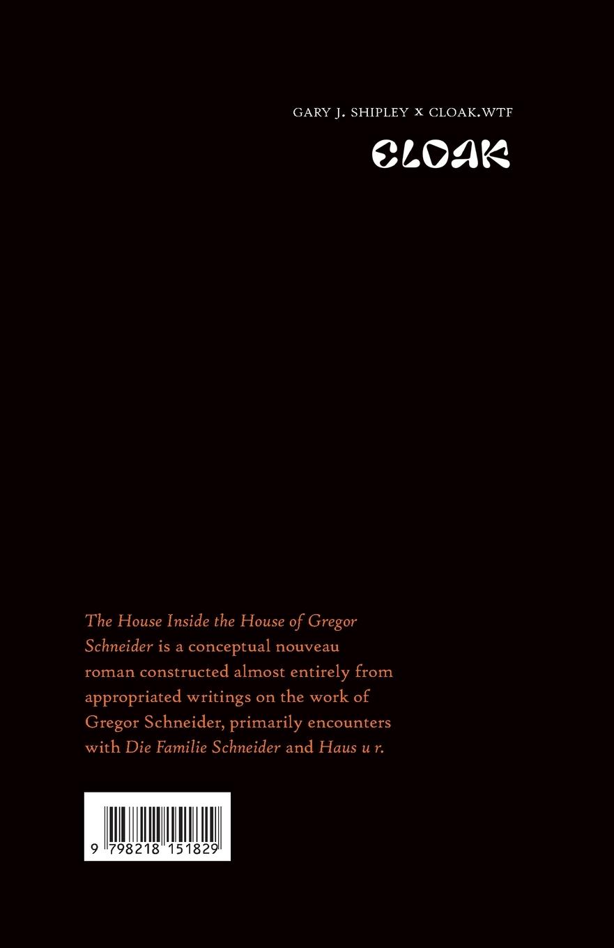 Rückseitencover The House Inside the House of Gregor Schneider