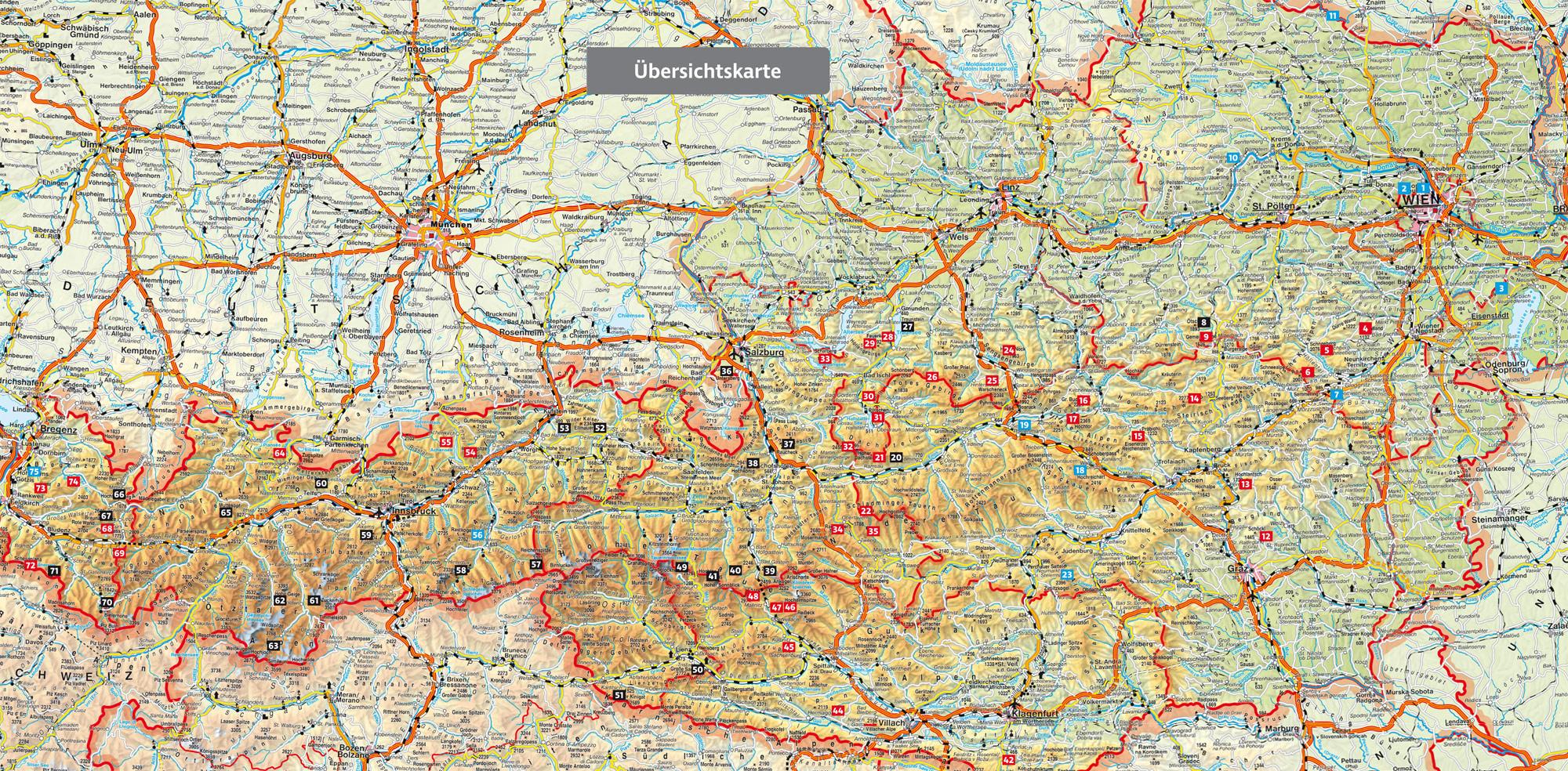 Beispielinhalt (Bild) Mit Bahn und Bus zum Berg - Österreich