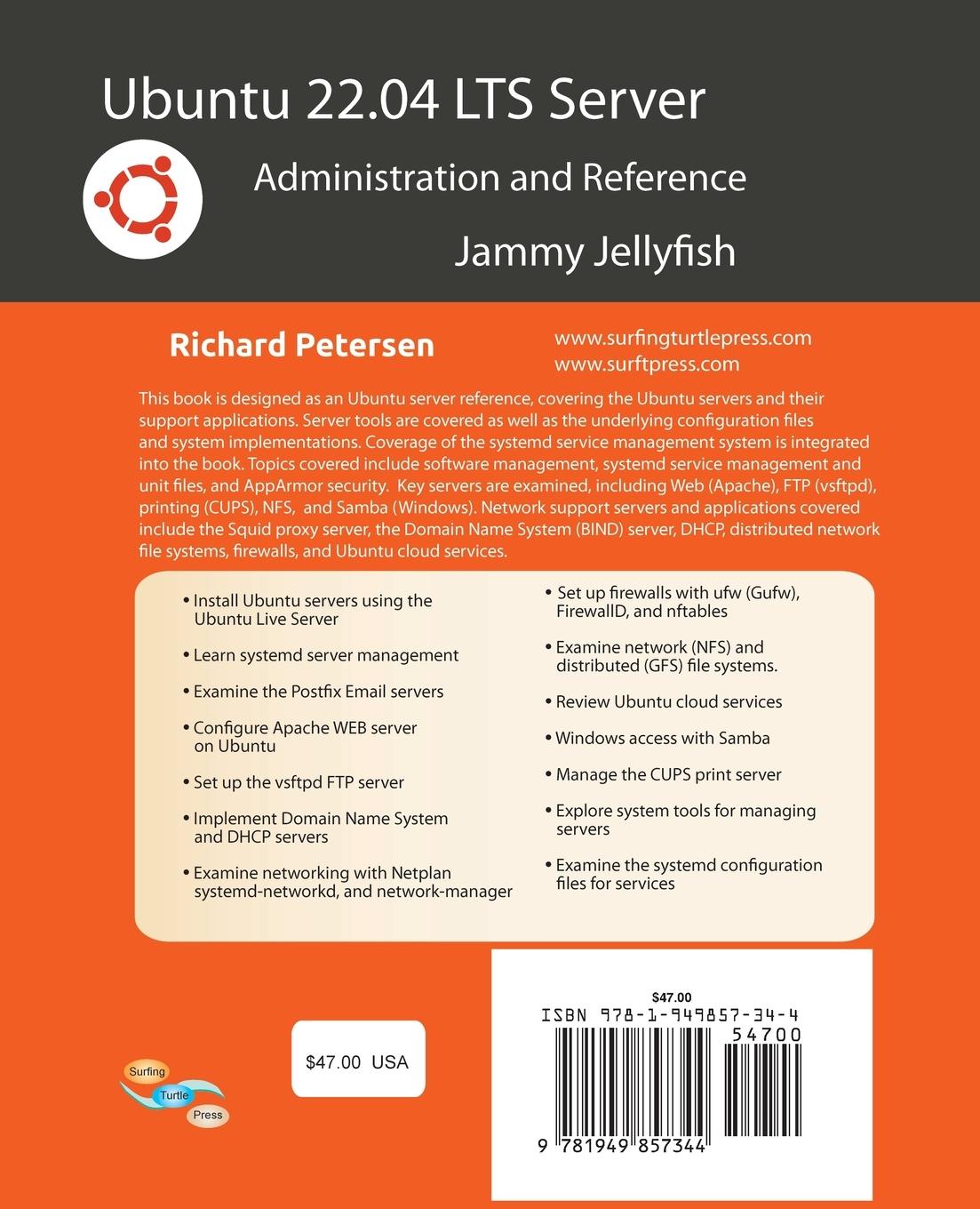 Rückseitencover Ubuntu 22.04 LTS Server