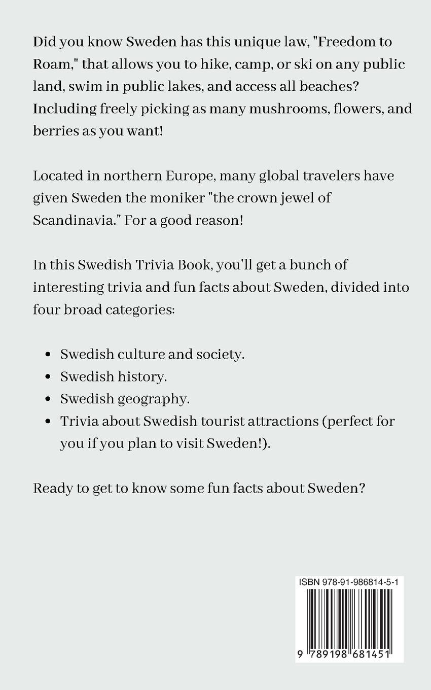 Rückseitencover Swedish Trivia Book