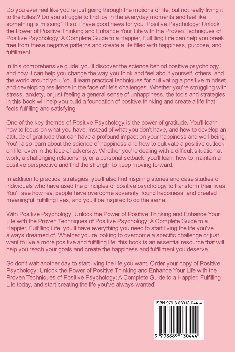 Rückseitencover Positive Psychology