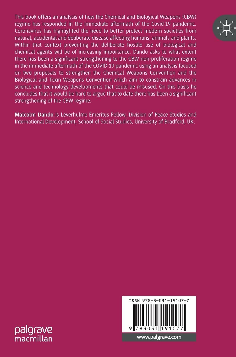 Rückseitencover The Chemical and Biological Nonproliferation Regime after the Covid-19 Pandemic