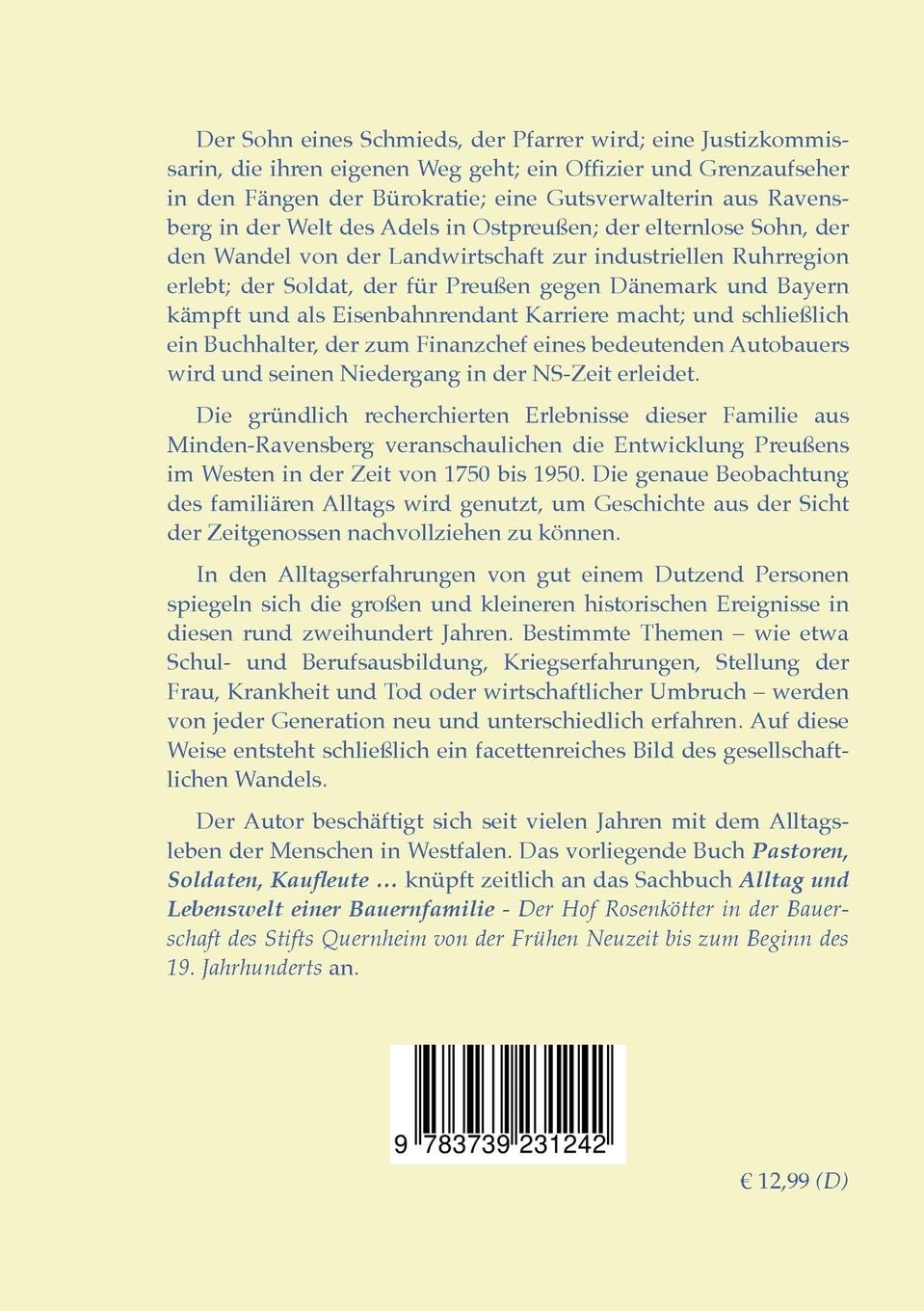 Rückseitencover Pastoren, Soldaten, Kaufleute...