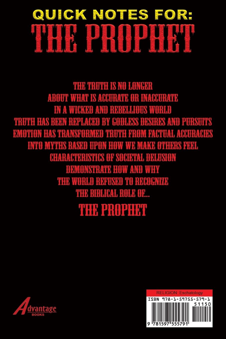 Rückseitencover Quick Notes For THE PROPHET