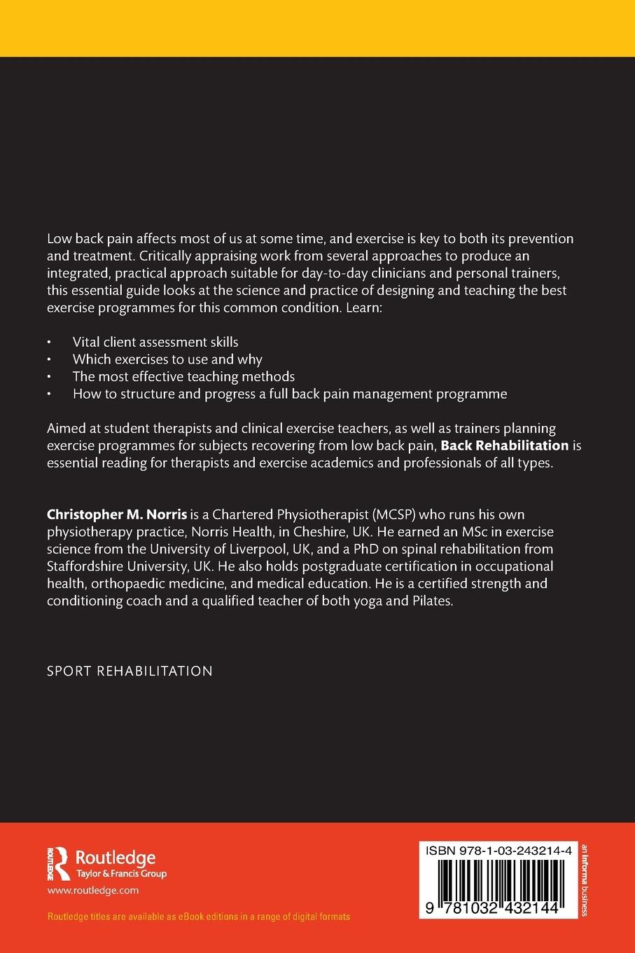 Rückseitencover Back Rehabilitation