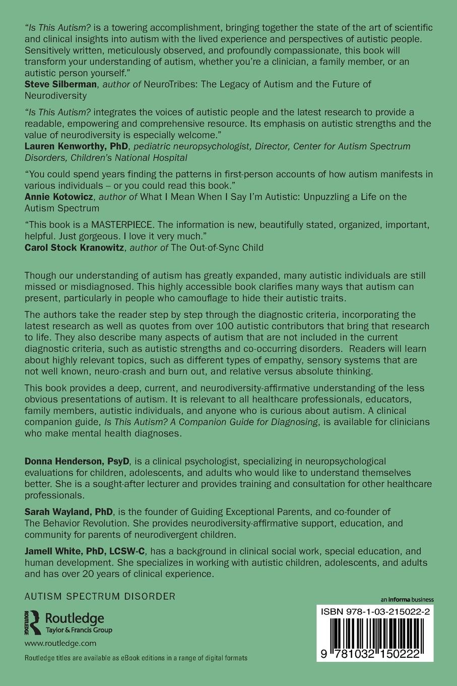 Rückseitencover Is This Autism?