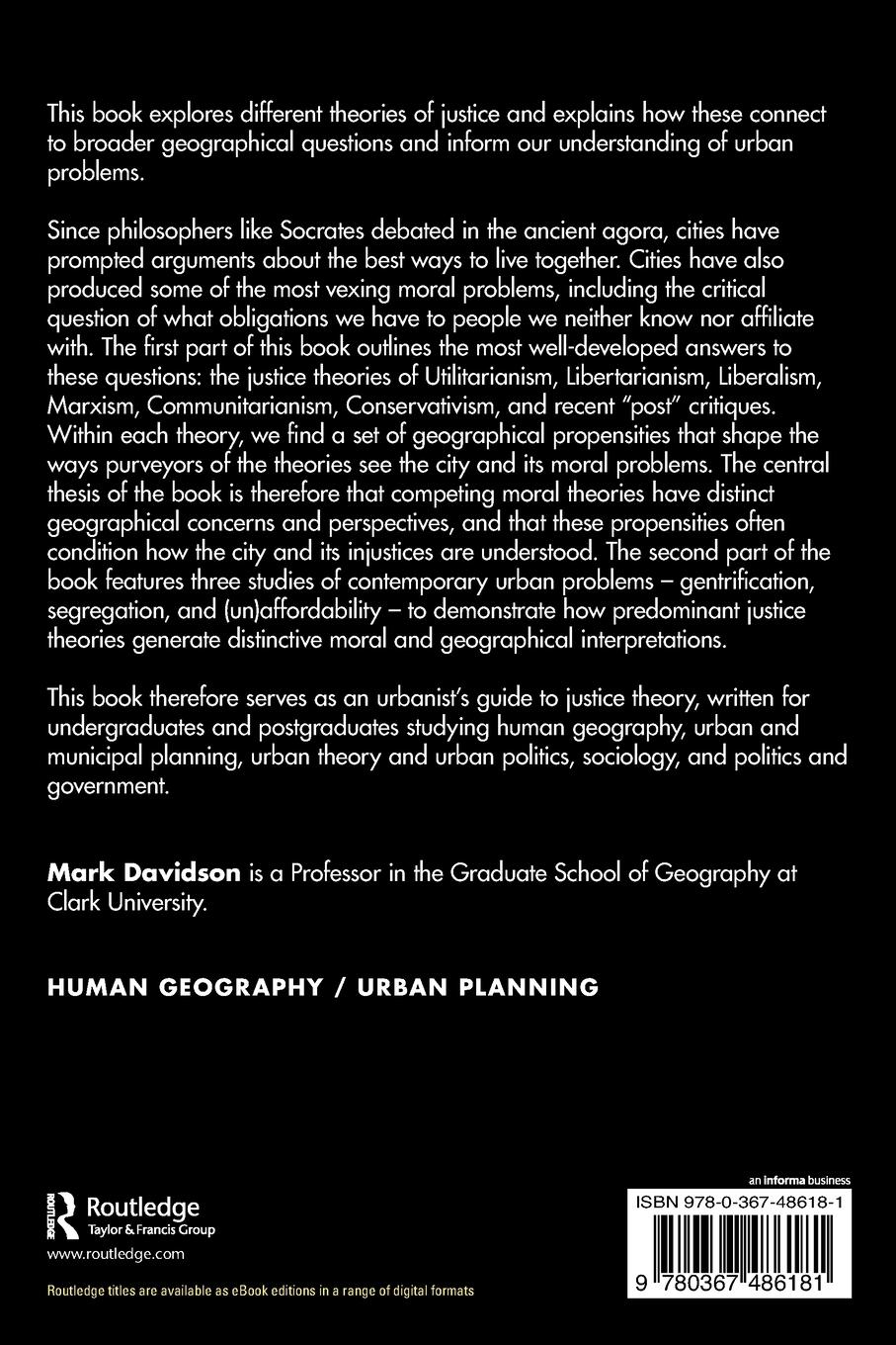 Rückseitencover Justice and Cities