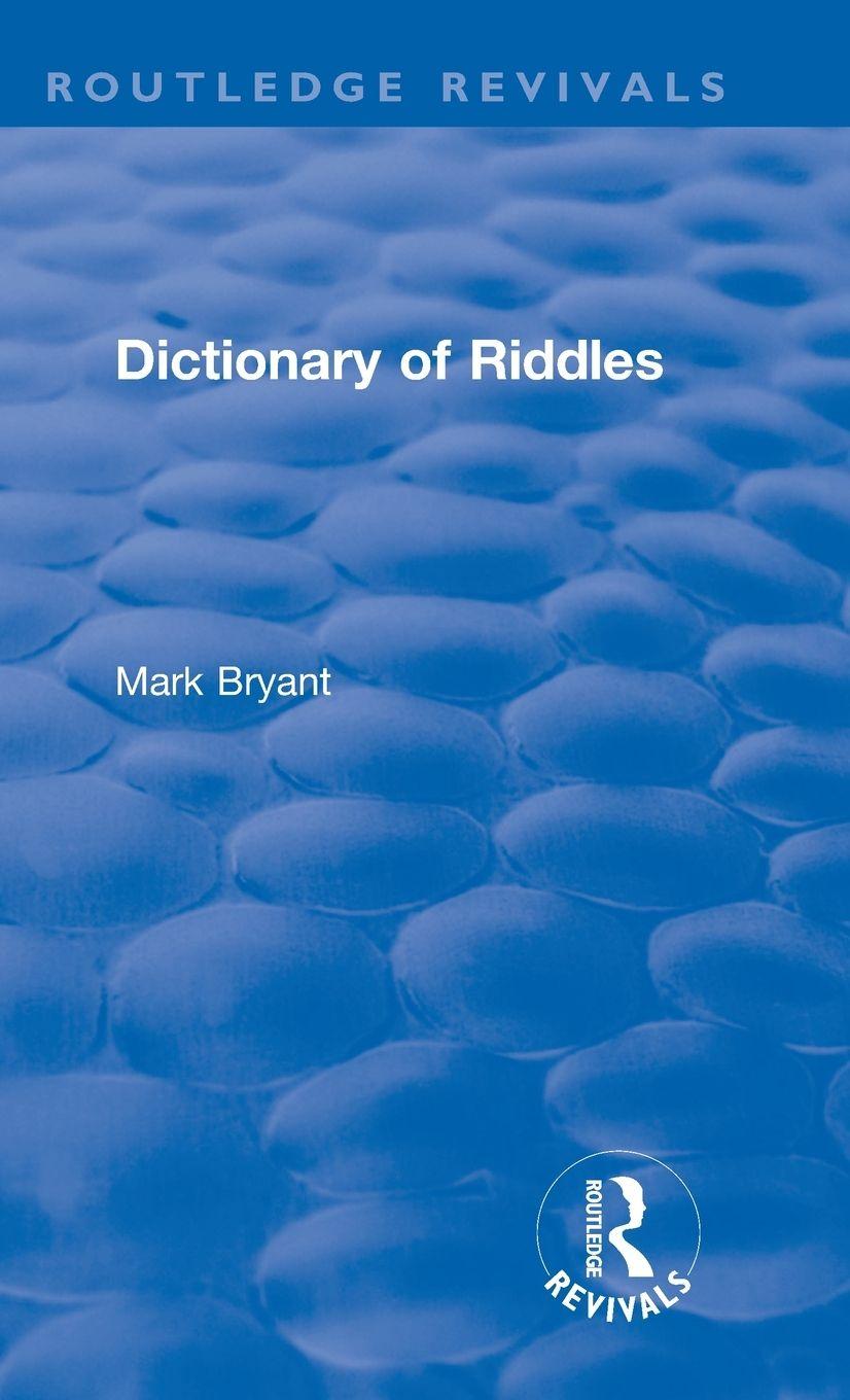 Vorderes Coverbild Dictionary of Riddles