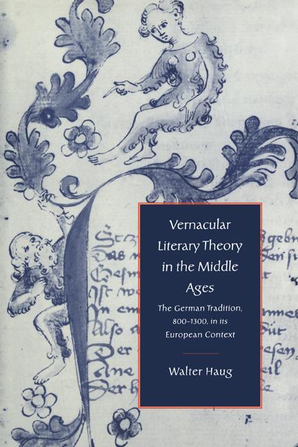 Vorderes Coverbild Vernacular Literary Theory in the Middle Ages