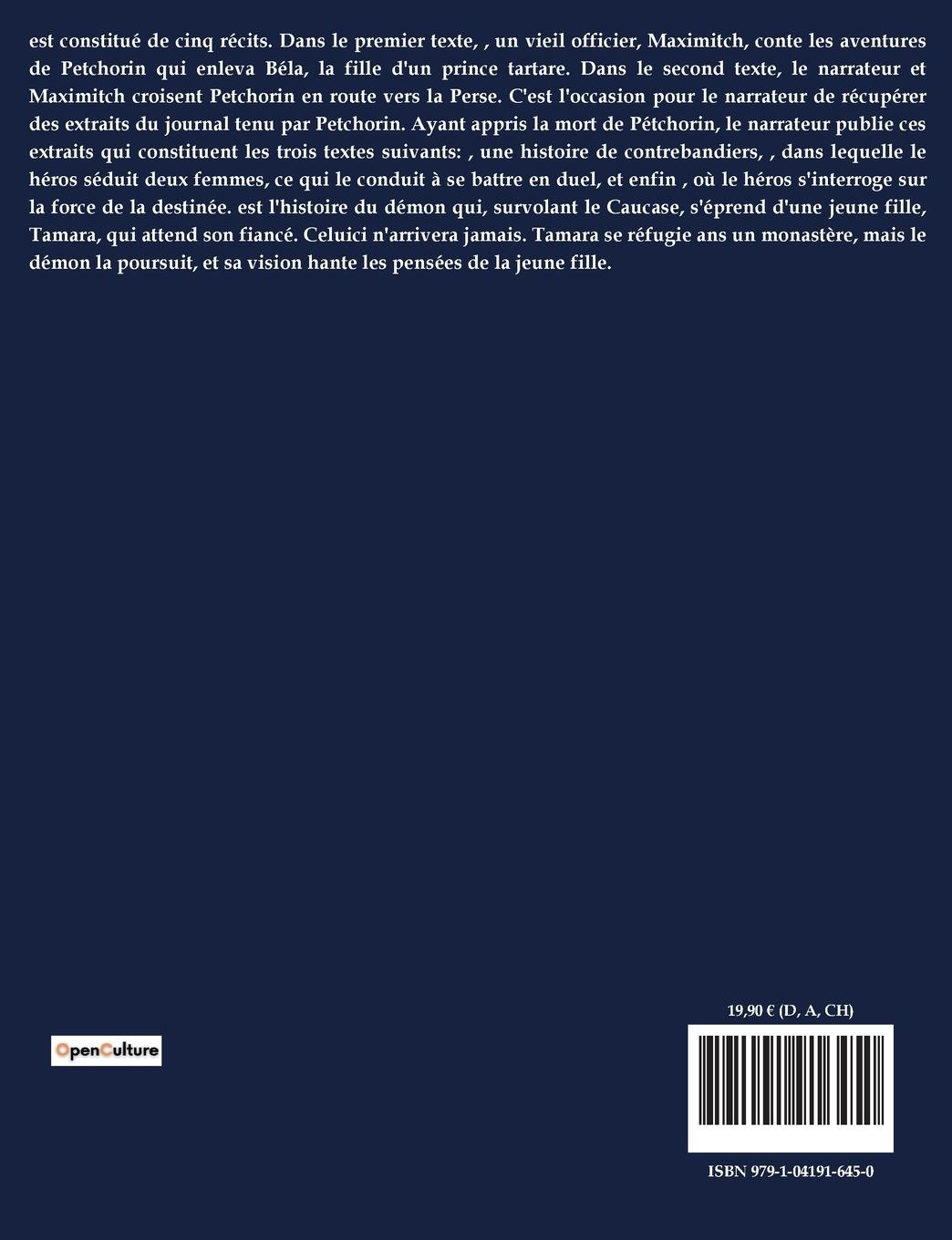 Rückseitencover Un héros de notre temps - Le Démon