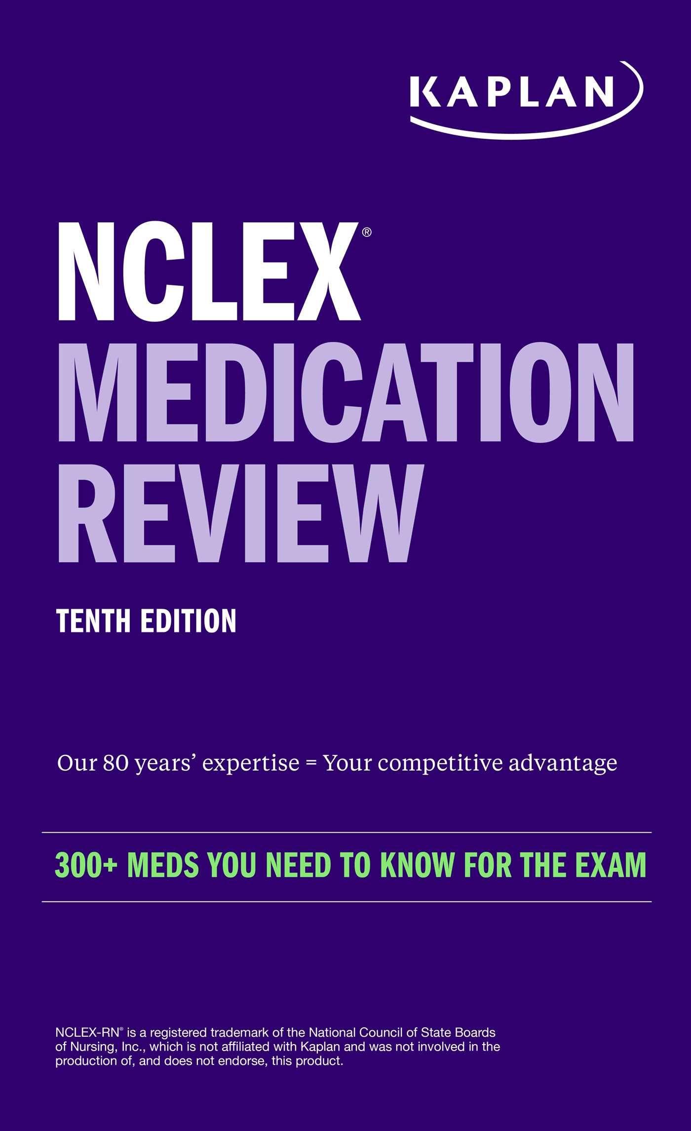 Vorderes Coverbild NCLEX Medication Review: 300+ Meds You Need to Know for the Exam