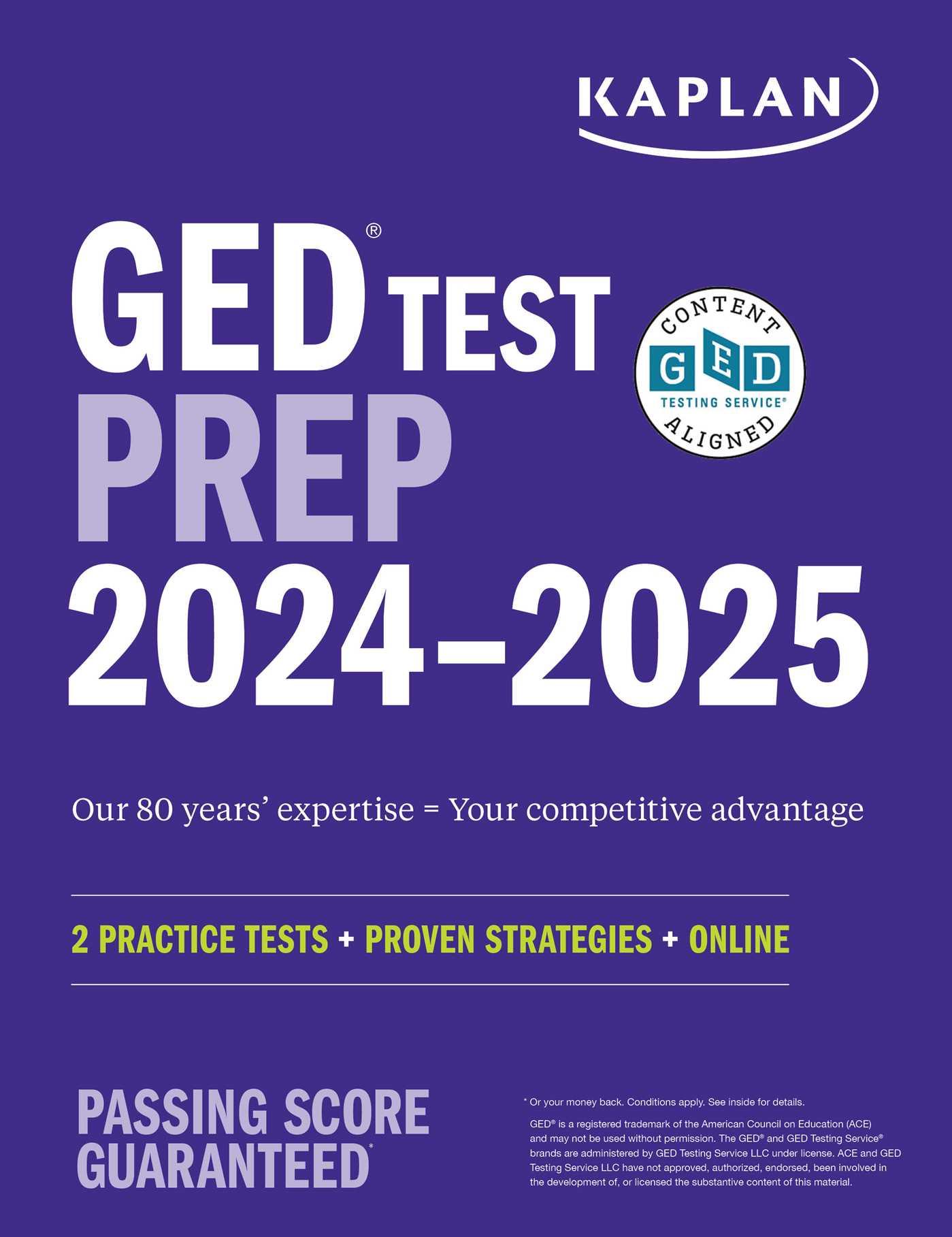 Vorderes Coverbild GED Test Prep 2024-2025: Includes a Diagnostic Pretest, 2 Full Length Practice Tests, 1000+ Practice Questions, and 40+ Online Videos