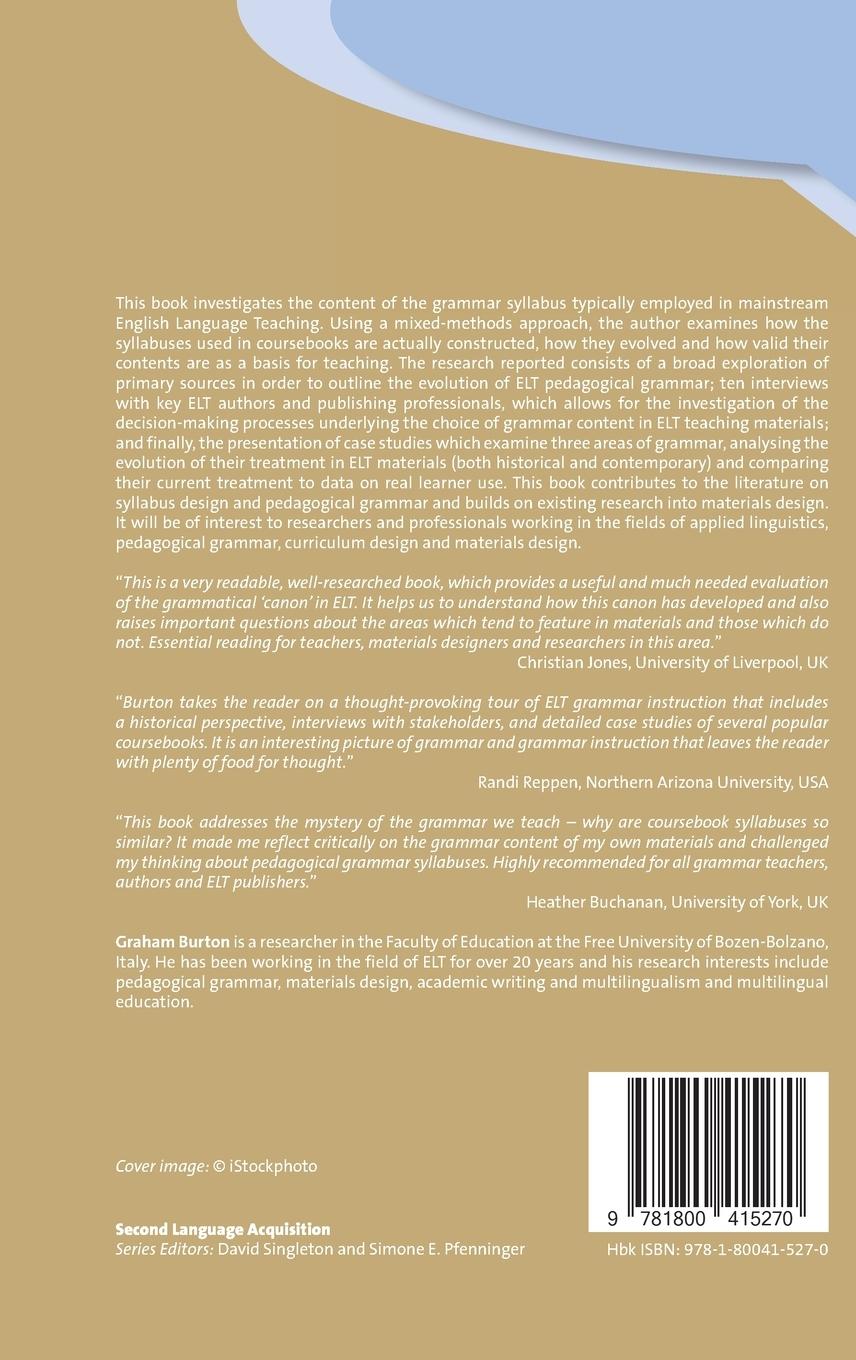 Rückseitencover Grammar in ELT and ELT Materials