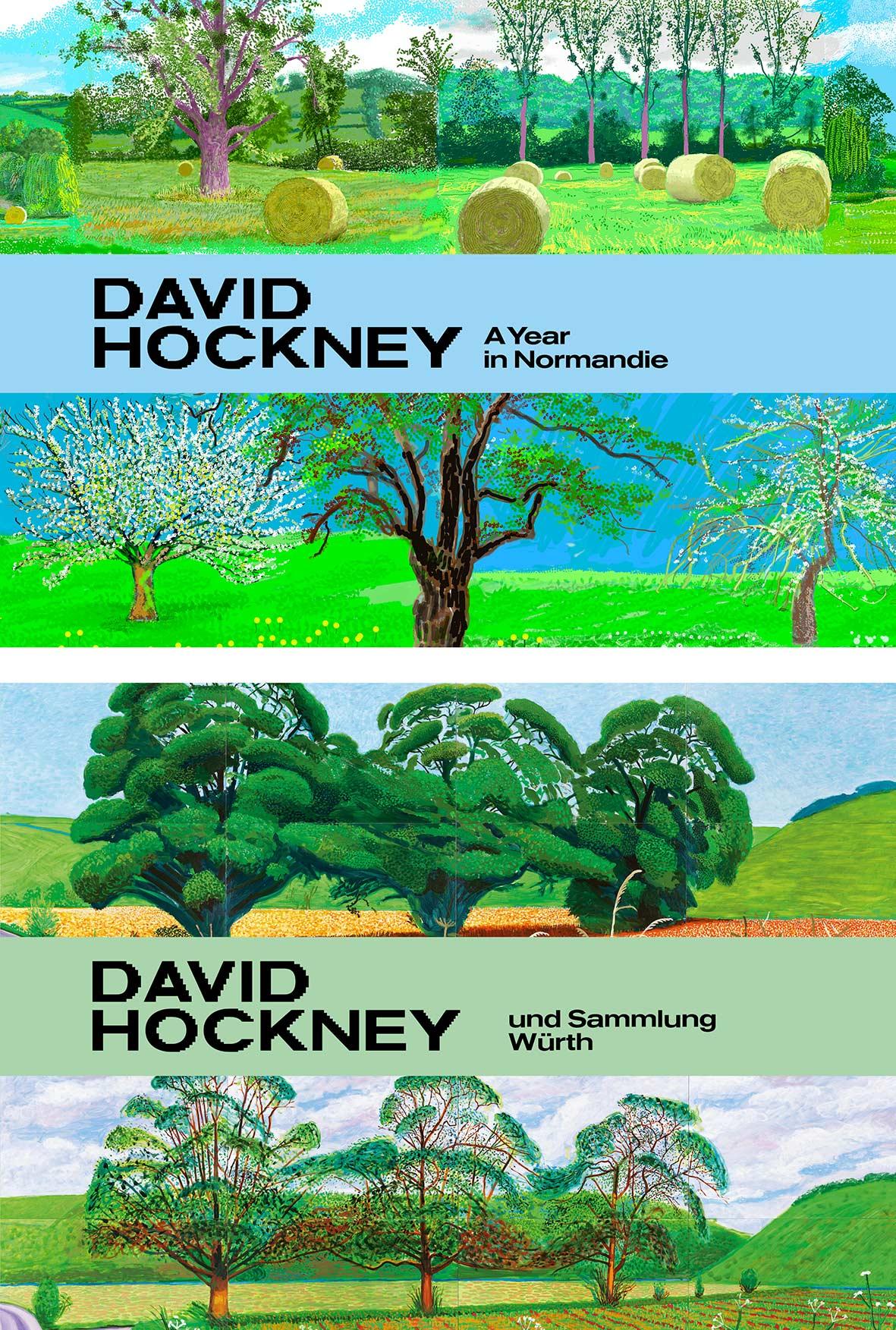 Vorderes Coverbild David Hockney A Year in Normandie und Sammlung Würth