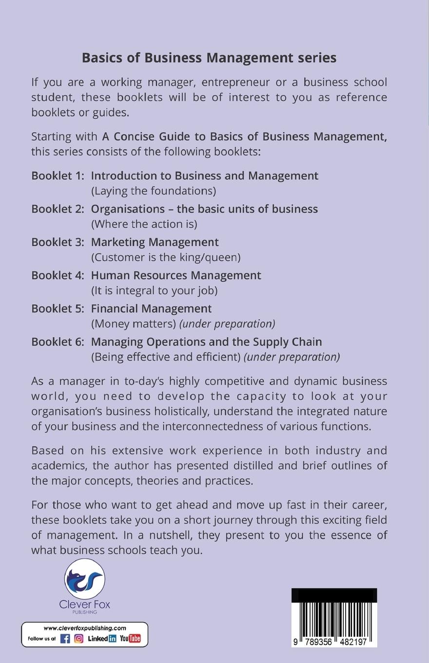 Rückseitencover Introduction to Business and Management