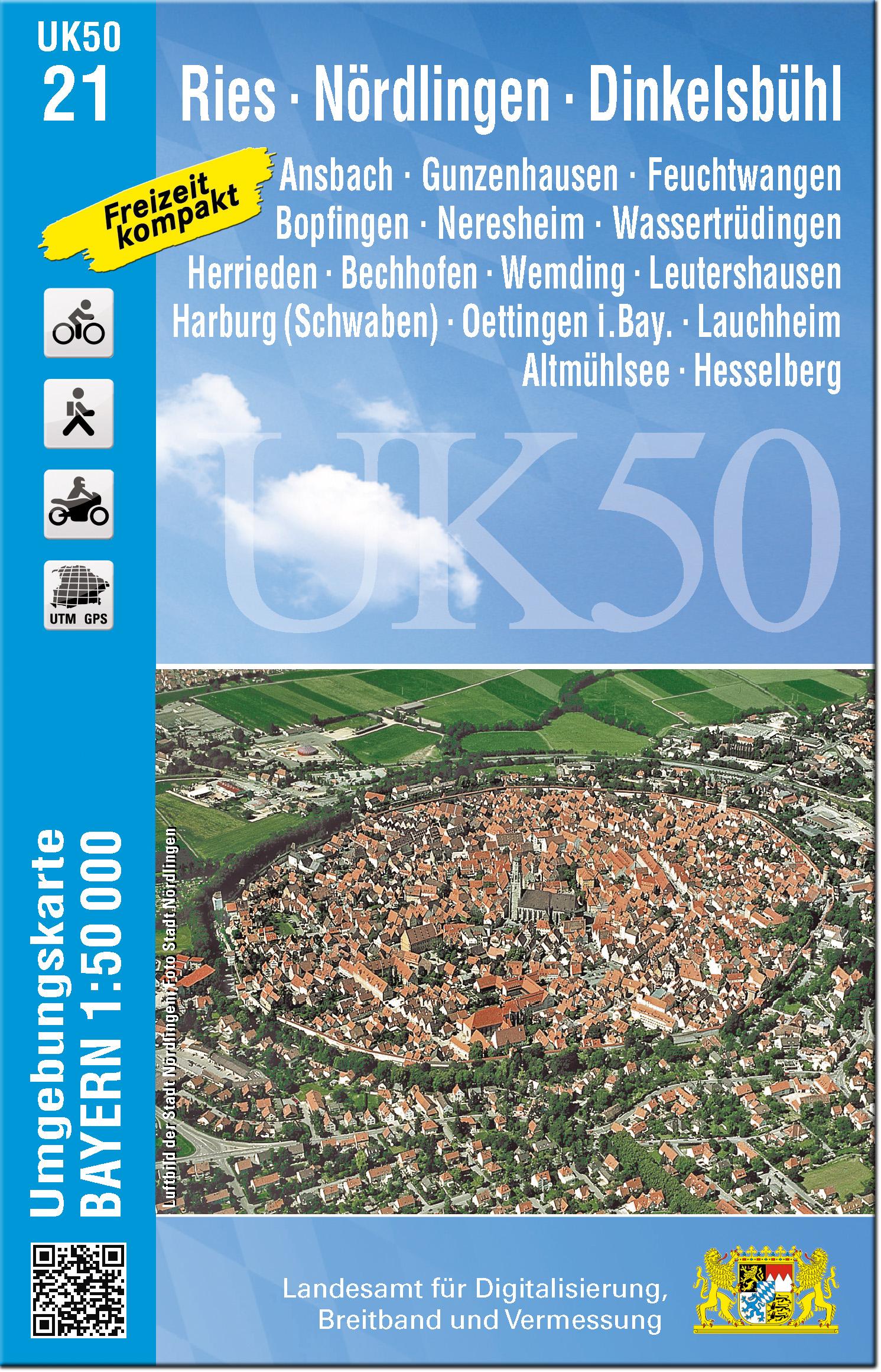 Vorderes Coverbild UK50-21 Ries, Nördlingen, Dinkelsbühl