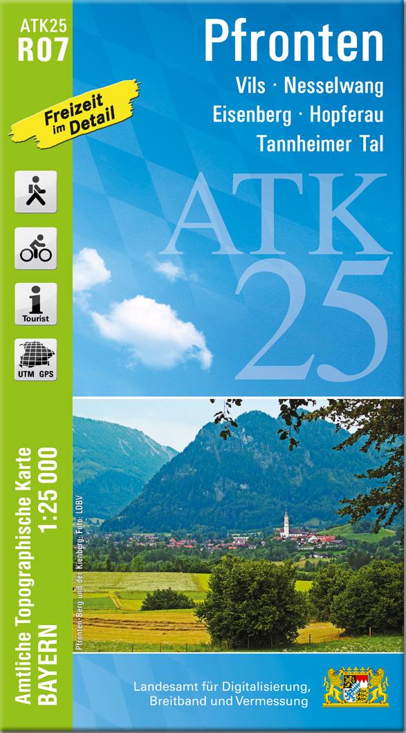 Vorderes Coverbild ATK25-R07 Pfronten (Amtliche Topographische Karte 1:25000)