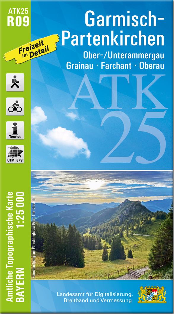 Vorderes Coverbild ATK25-R09 Garmisch-Partenkirchen (Amtliche Topographische Karte 1:25000)