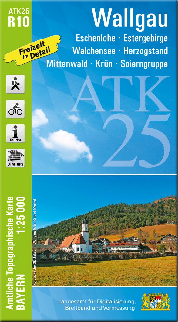Vorderes Coverbild ATK25-R10 Wallgau (Amtliche Topographische Karte 1:25000)