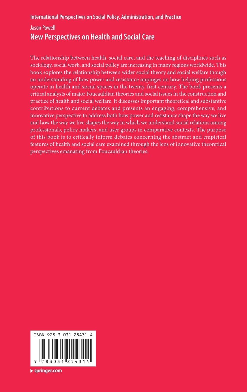 Rückseitencover New Perspectives on Health and Social Care