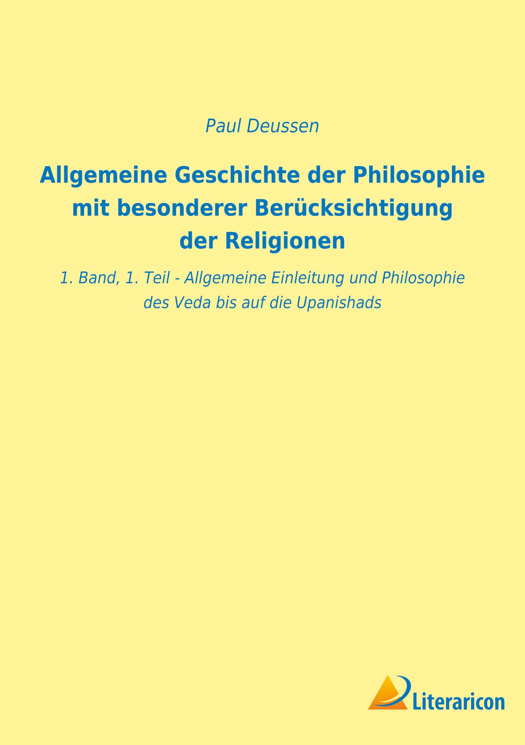 Vorderes Coverbild Allgemeine Geschichte der Philosophie mit besonderer Berücksichtigung der Religionen
