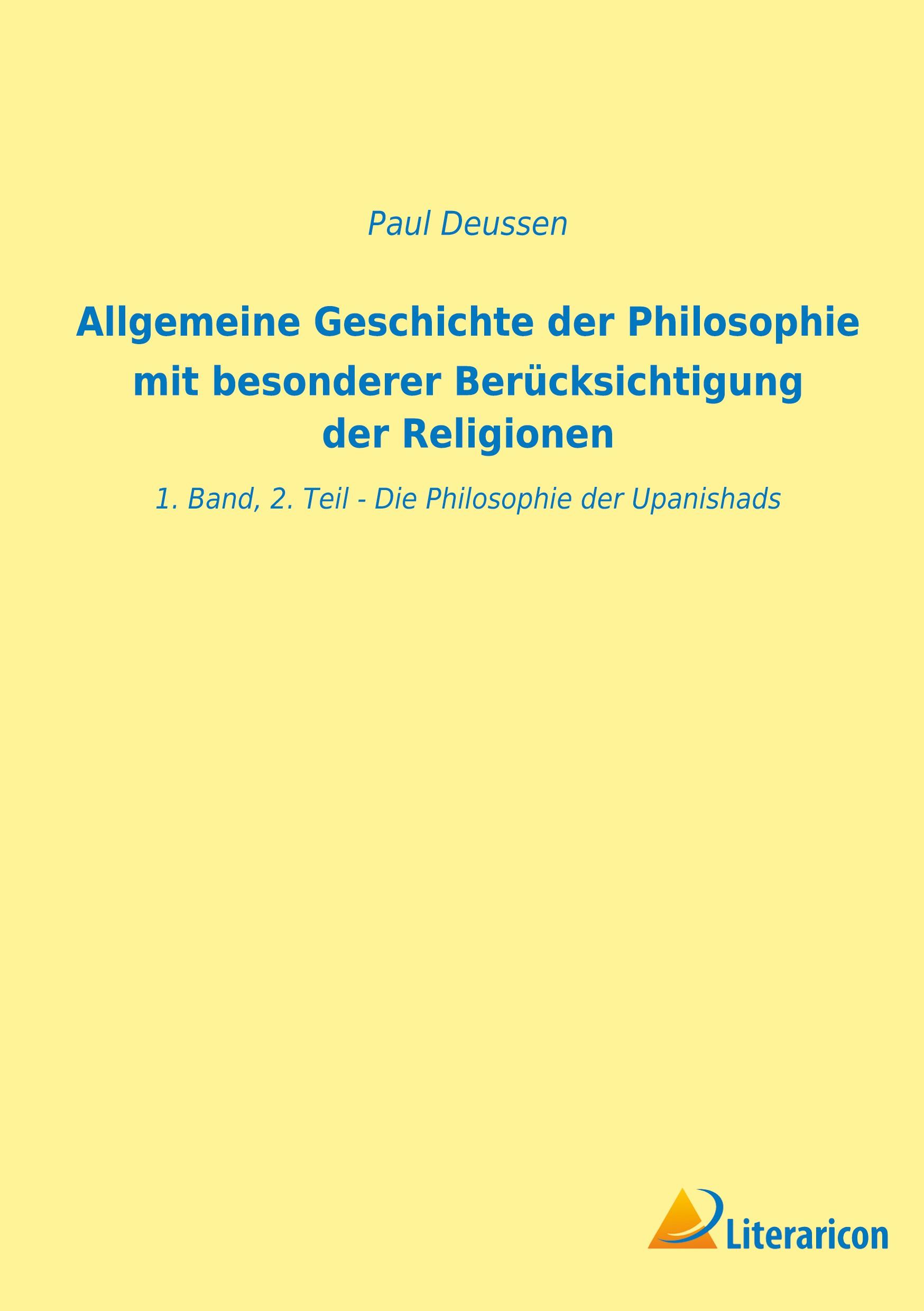 Vorderes Coverbild Allgemeine Geschichte der Philosophie mit besonderer Berücksichtigung der Religionen