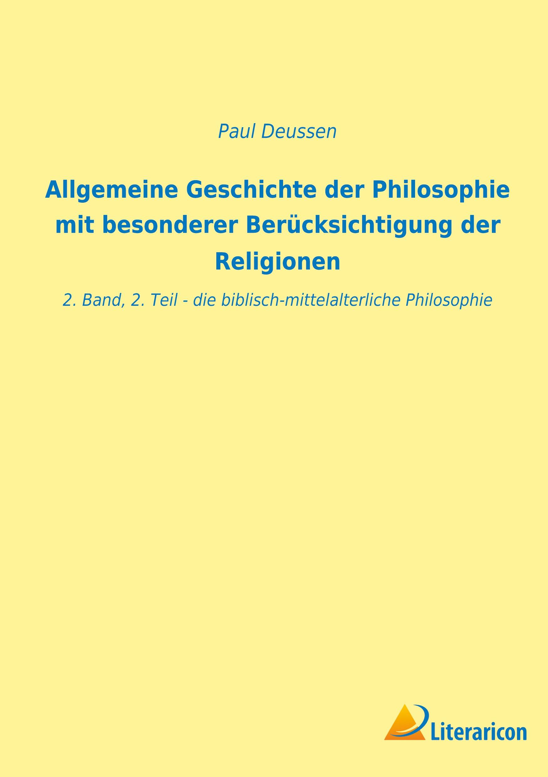Vorderes Coverbild Allgemeine Geschichte der Philosophie mit besonderer Berücksichtigung der Religionen