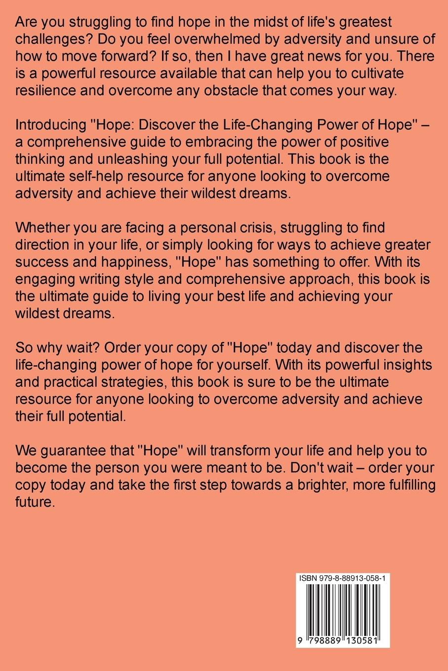 Rückseitencover Hope