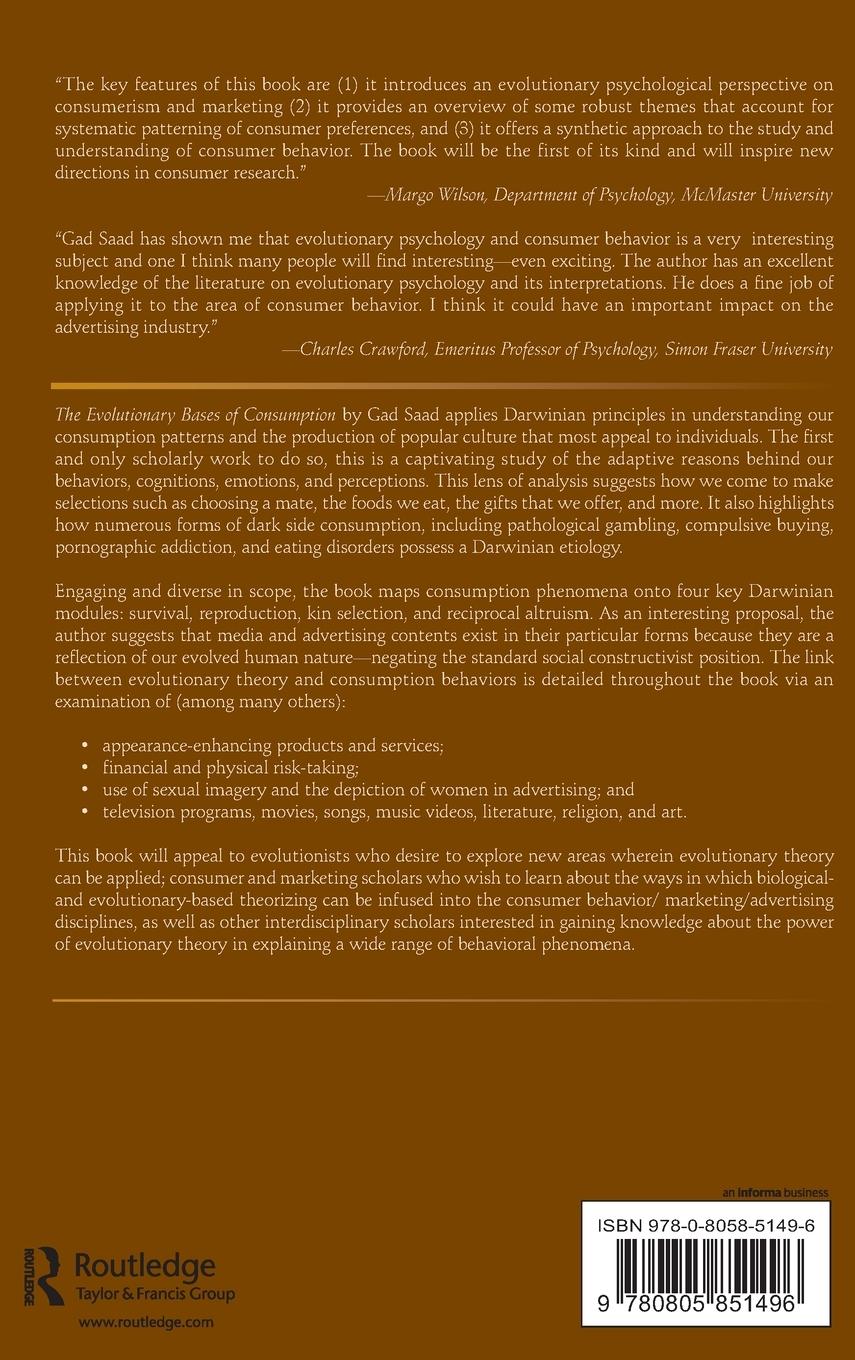 Rückseitencover The Evolutionary Bases of Consumption