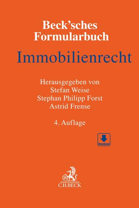 Vorderes Coverbild Beck'sches Formularbuch Immobilienrecht