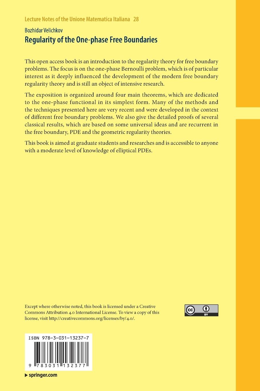 Rückseitencover Regularity of the One-phase Free Boundaries