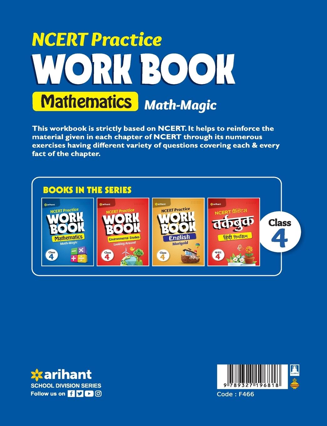 Rückseitencover NCERT Practice Workbook Mathematics Math-Magic Class 4th