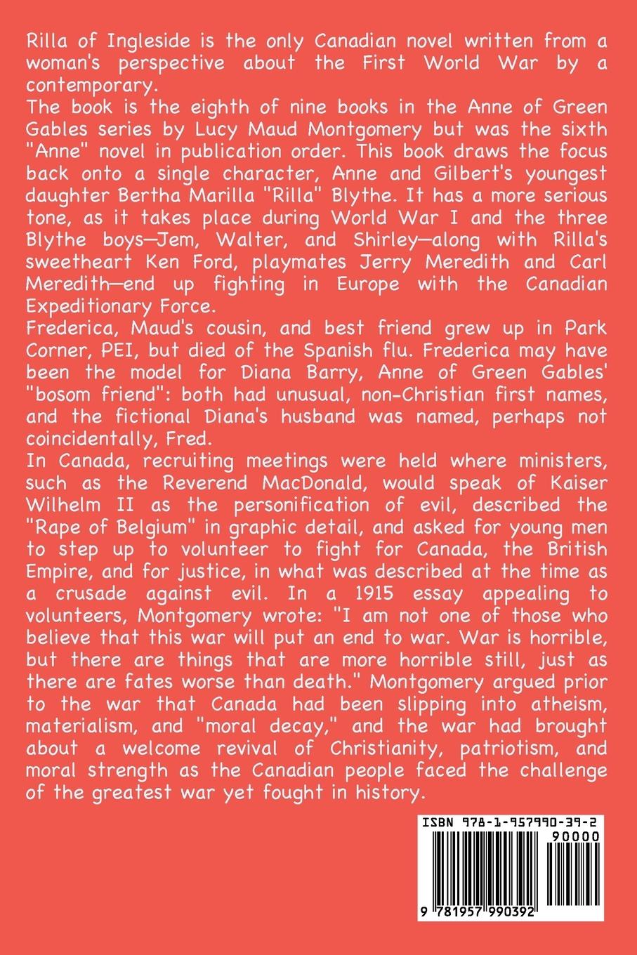 Rückseitencover Rilla of Ingleside