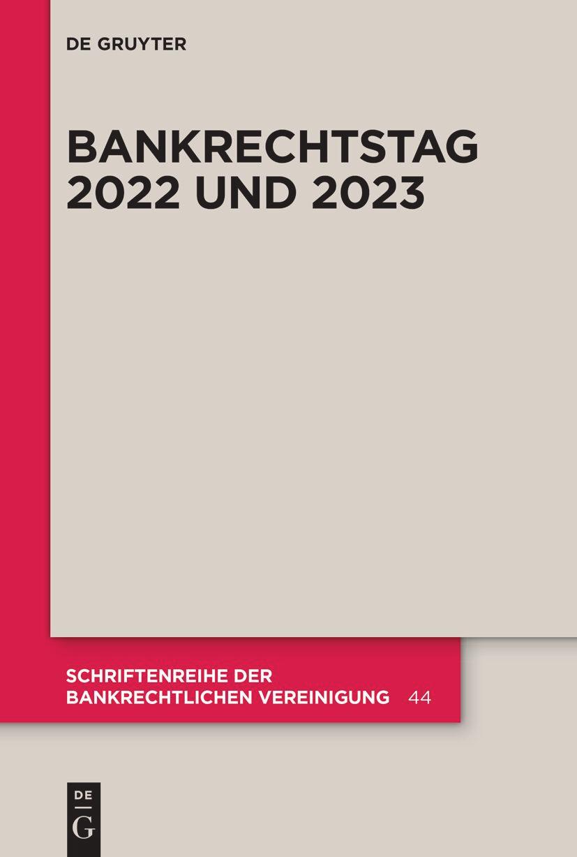 Vorderes Coverbild Bankrechtstag 2022 und 2023