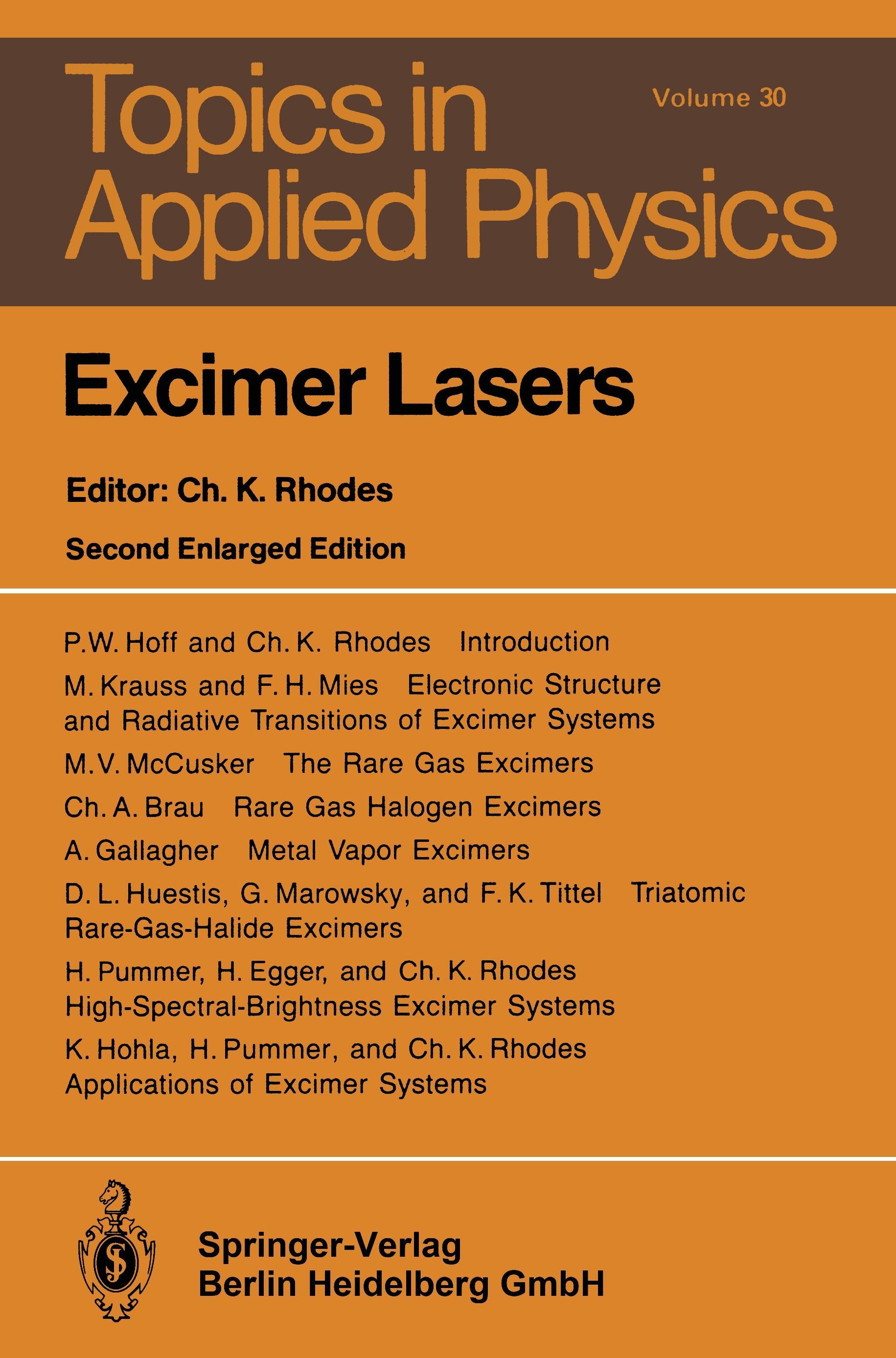 Vorderes Coverbild Excimer Lasers