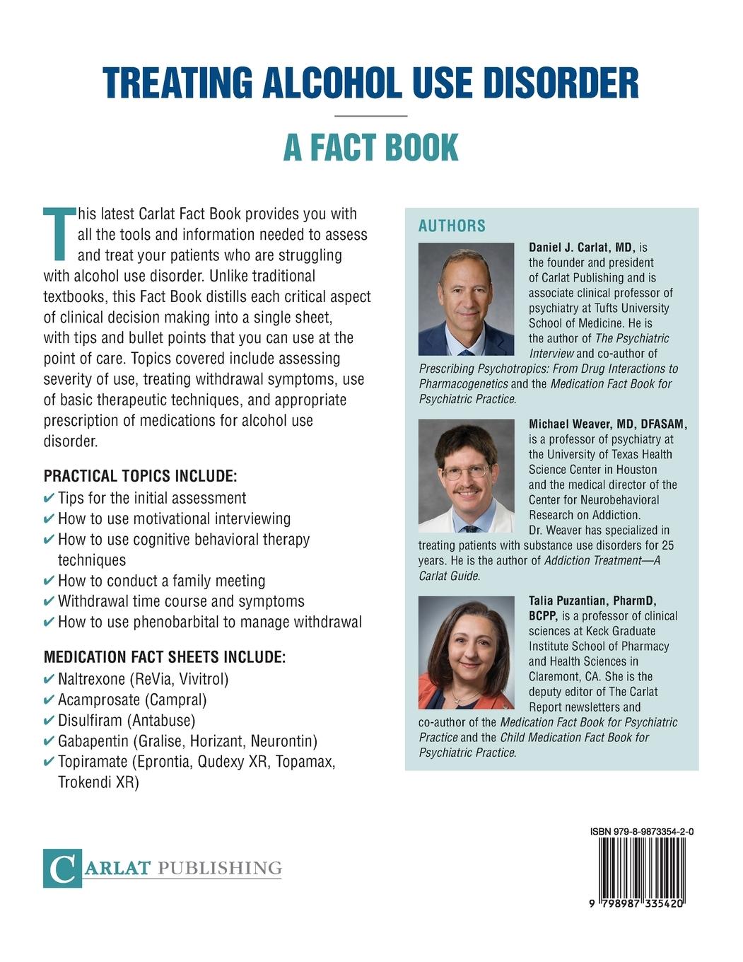 Rückseitencover Alcohol Use Disorder-A Fact Book