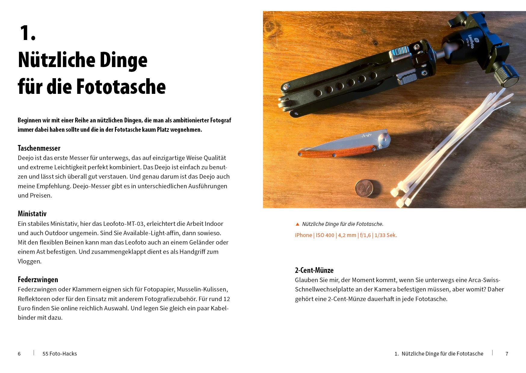 Beispielinhalt (Bild) 55 Foto-Hacks - Tricks & Skills für bessere Bilder und noch mehr Spaß beim Fotografieren