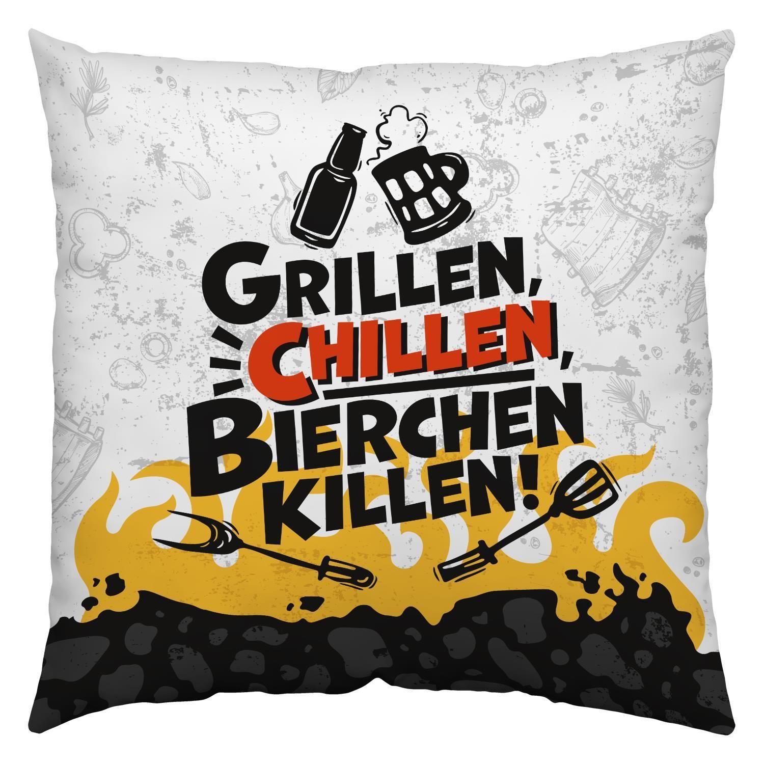 Beispielinhalt (Bild) GRUSS & CO Baumwoll-Kissen Motiv Grillen