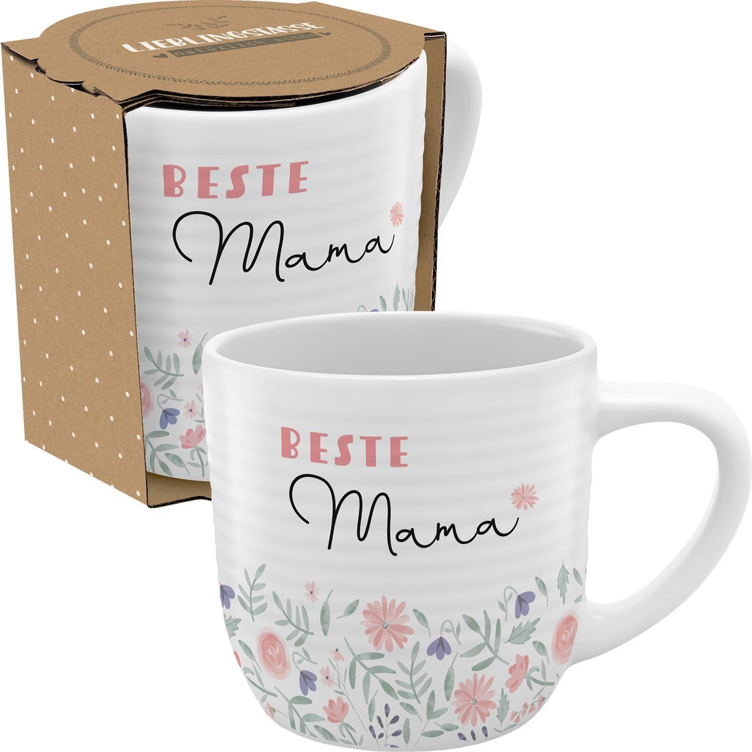 Beispielinhalt (Bild) GRUSS & CO Tasse mit Rillen "Beste Mama"