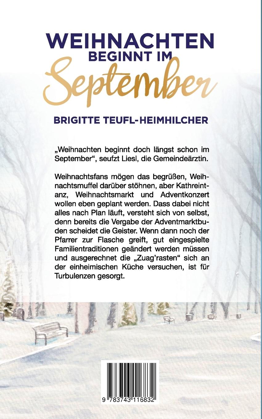 Rückseitencover Weihnachten beginnt im September