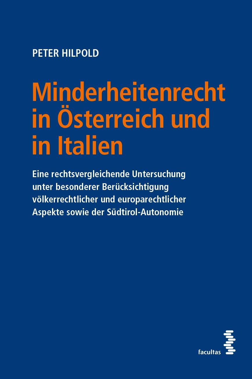 Vorderes Coverbild Minderheitenrecht in Österreich und in Italien