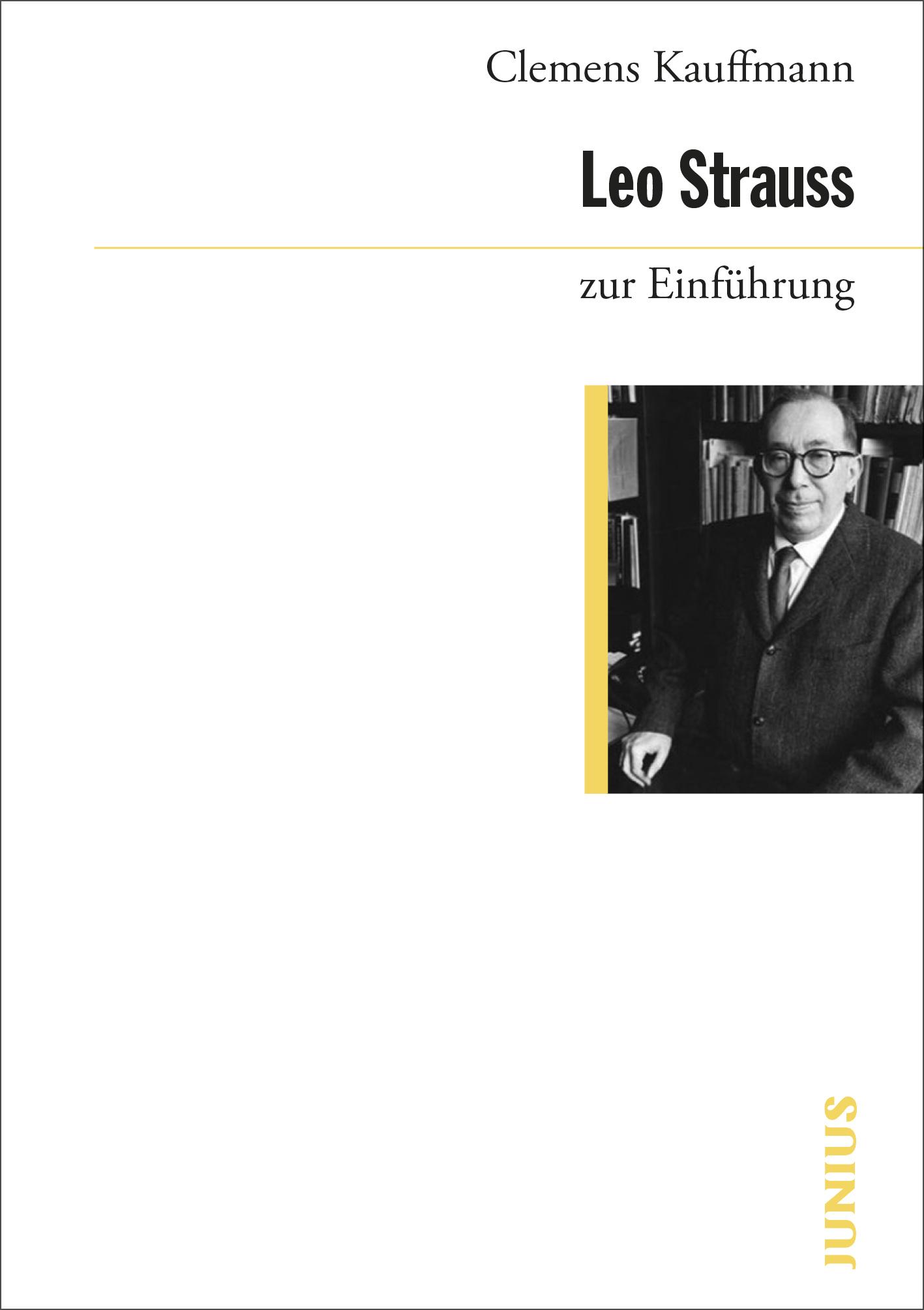 Vorderes Coverbild Leo Strauss zur Einführung