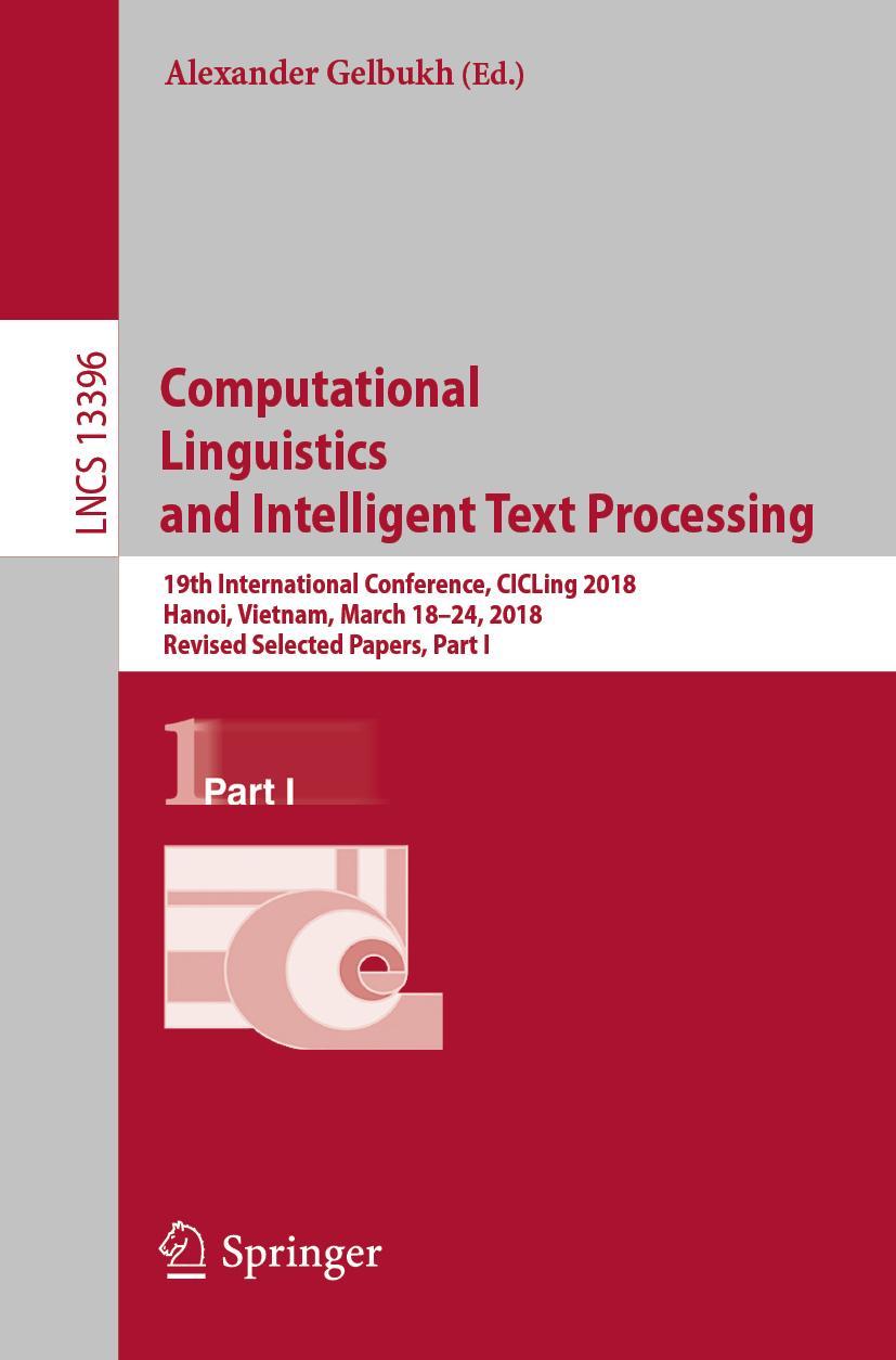 Vorderes Coverbild Computational Linguistics and Intelligent Text Processing