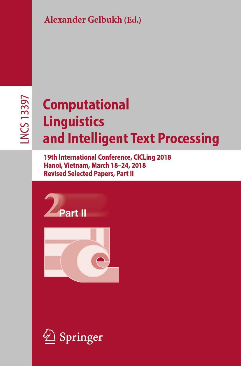 Vorderes Coverbild Computational Linguistics and Intelligent Text Processing