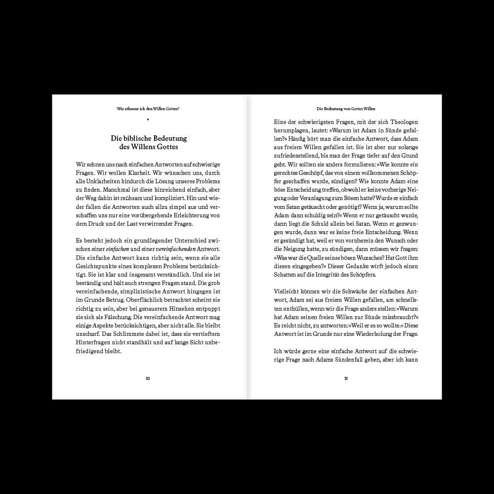 Beispielinhalt (Bild) Wie erkenne ich den Willen Gottes?