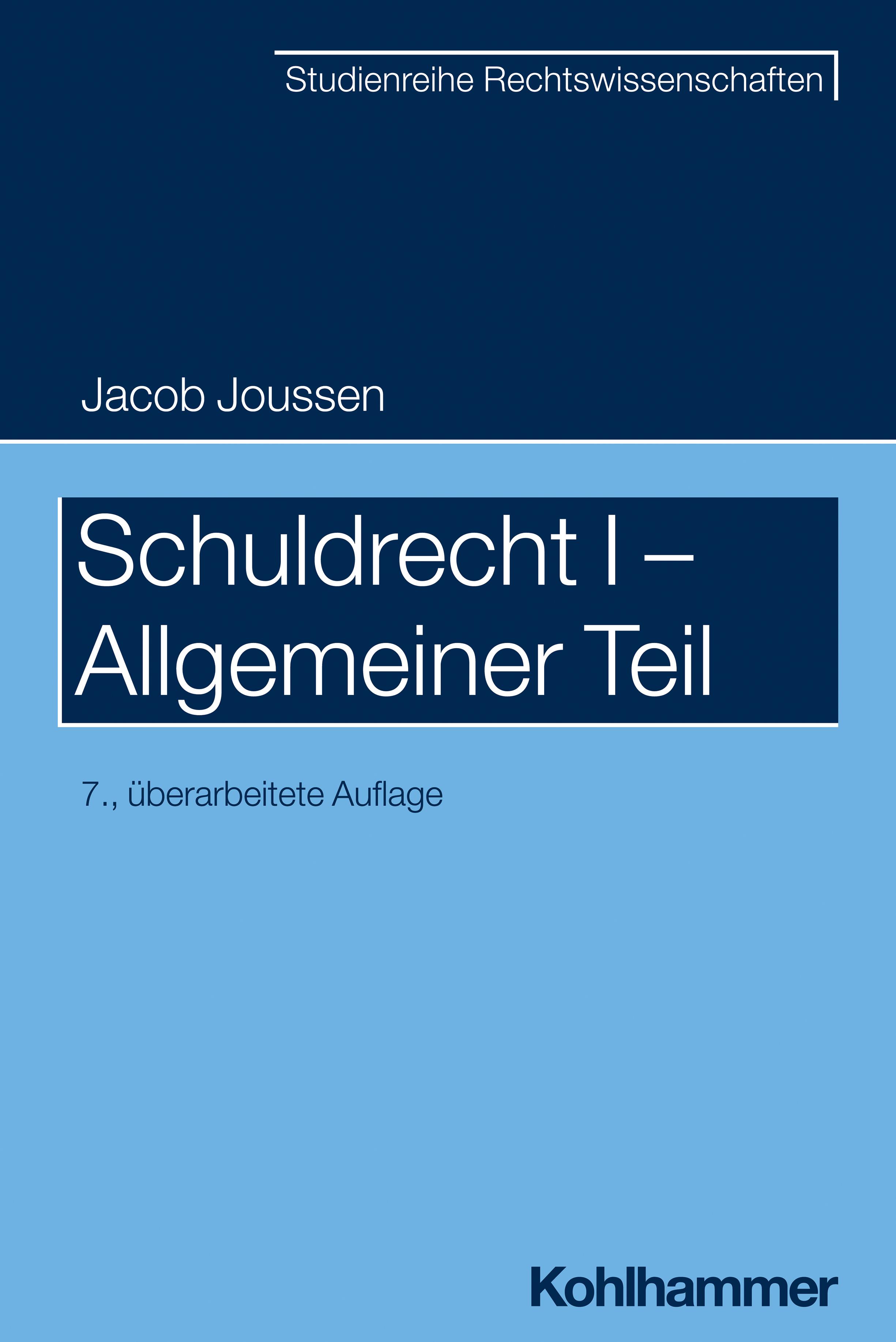 Vorderes Coverbild Schuldrecht I - Allgemeiner Teil
